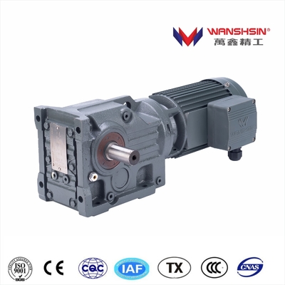 Rasio Output Poros Berongga 1/5 Bevel Gear Gearbox K Peredam Kecepatan Heliks dengan kualitas tinggi