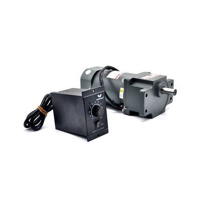 Micro Motor AC 60W Single Phase gear motor dengan pengontrol kecepatan &amp; Gearbox sudut kanan