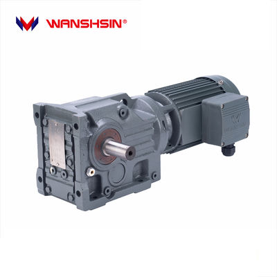 Wanshsin Grey K Series Helical Transmission Speed ​​Reducer Memacu Motor Bevel Gear Listrik untuk Logistik