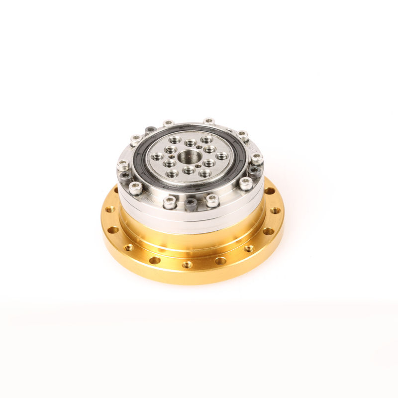 Ukuran 14 Rasio 1:50 Harmonic Drive Gear Reducer Akurasi Gerakan Tinggi